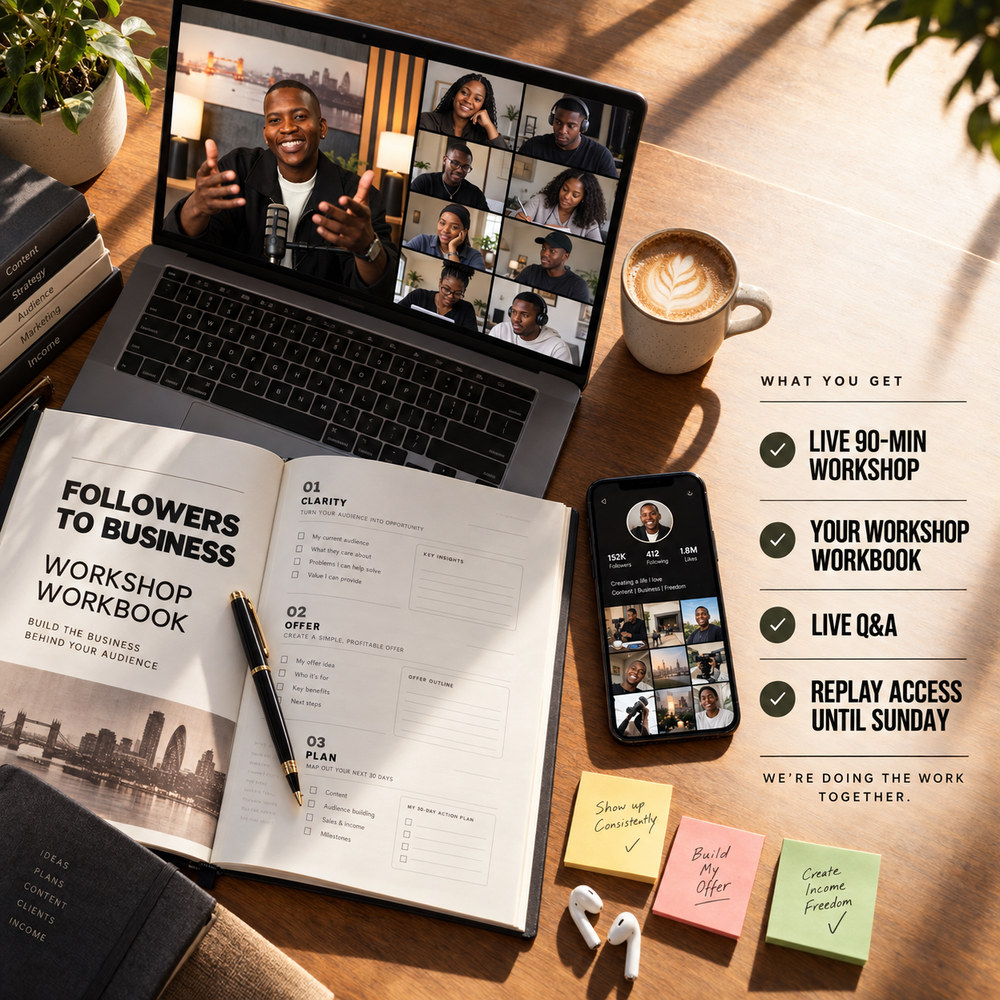 What you get in the Followers to Business workshop