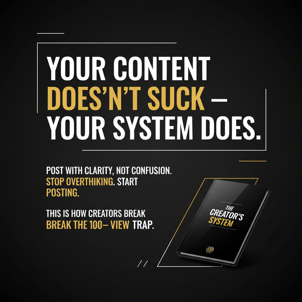 Make it feel confident, sharp, and authoritative — like a creator who finally figured it out.