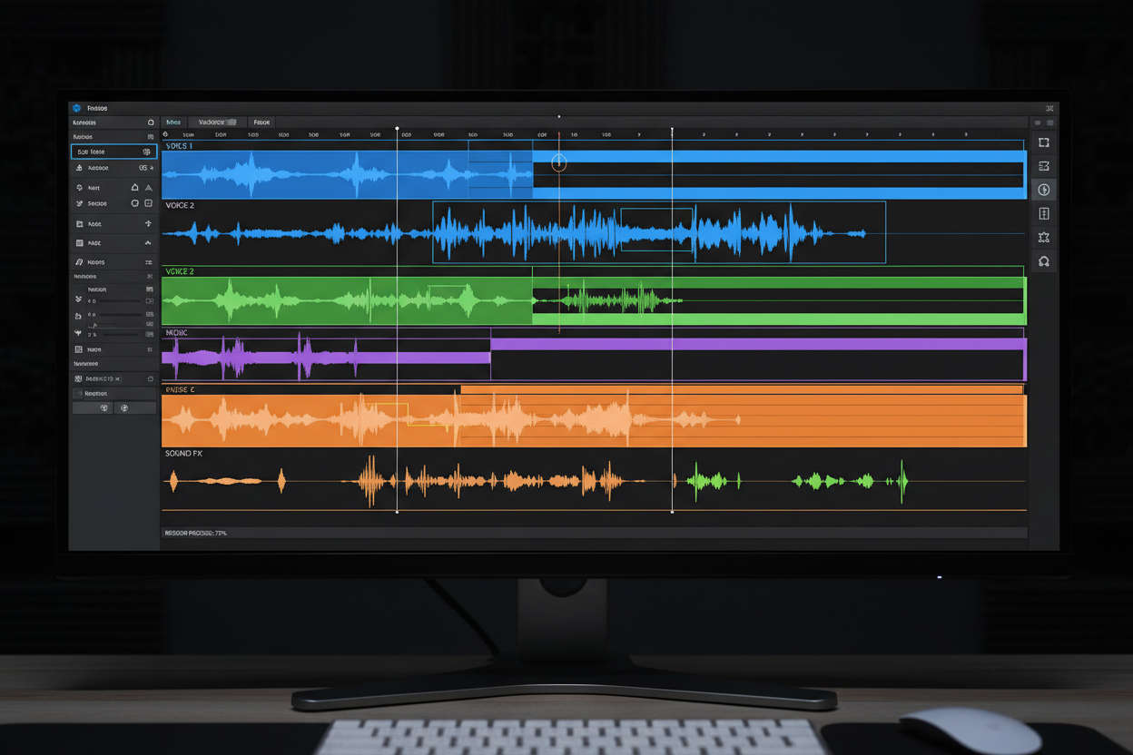 podcast editing timeline